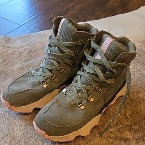 Sorel Green High-Top Kinetic Impact Waterproof Sneakers